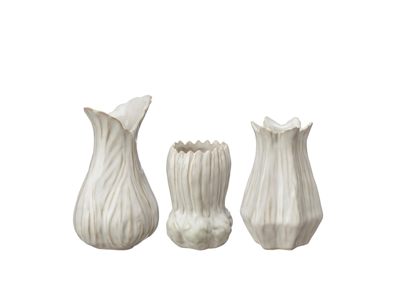 Produktbild på Vas Leslie Offwhite 7x10 i färgen offwhite tillverkad av Stengods från Wikholm form.