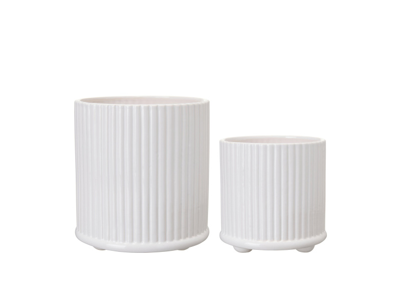 Produktbild på Kruka Julianne Vit 14x15 i färgen vit tillverkad av Dolomit från Wikholm Form.