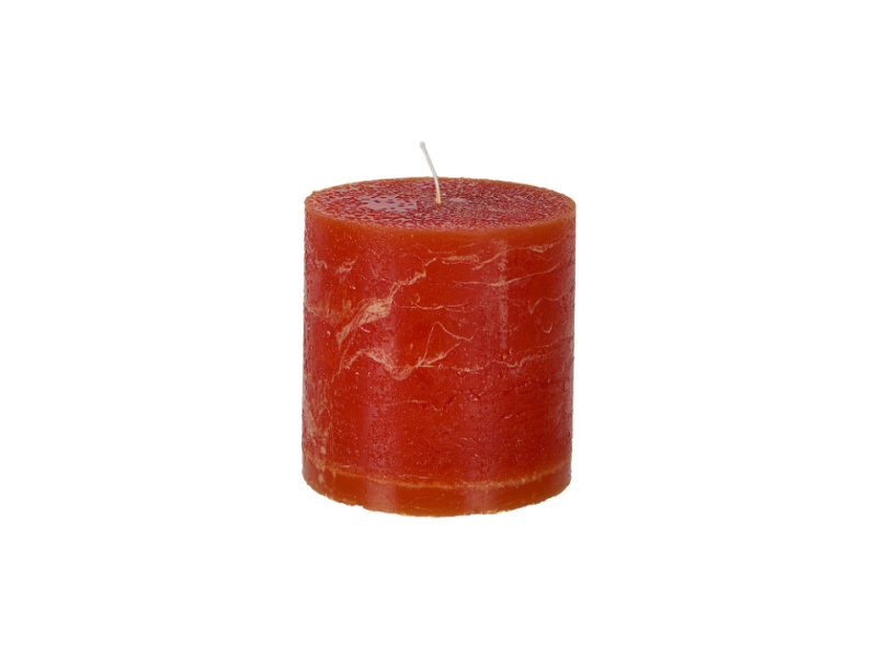 Inspirations bild på Blockljus Cote Nord Ø10x10 Mörkorange i färgen mörkorange tillverkad av Paraffin från Affari of Sweden.