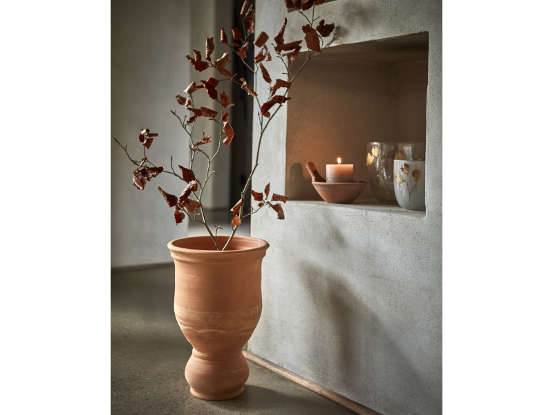 Inspirations bild på Blockljus Cote Nord Ø7x7 Sand i färgen sand tillverkad av Paraffin från Affari of Sweden.