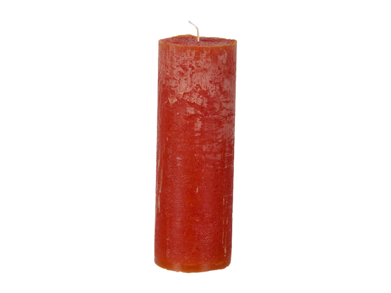 Inrednings bild på Blockljus Cote Nord Ø7x20 Mörkorange i färgen mörkorange tillverkad av Paraffin från Affari of Sweden.