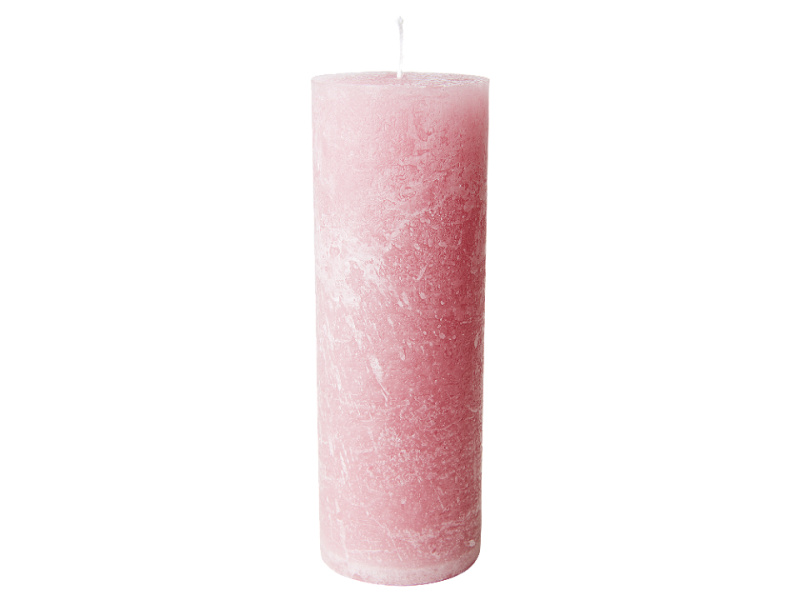 Produktbild på Blockljus Cote Nord Ø7x20 Old rose i färgen old rose tillverkad av Paraffin från Affari of Sweden.