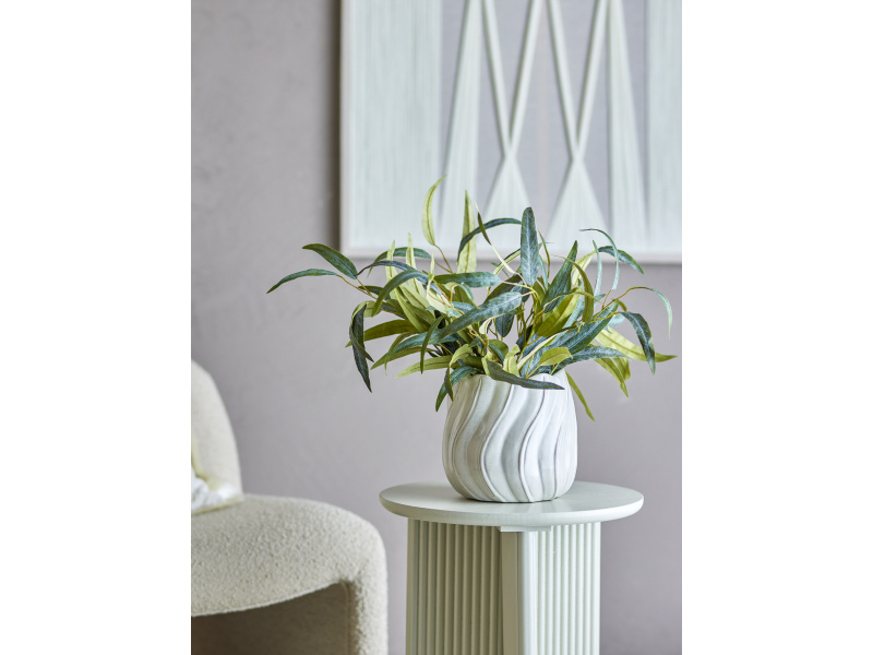 Produktbild på Kruka Isidora 20x20 Vit i färgen vit tillverkad av Stengods från Bloomingville. Inspirations bild på Kruka Isidora 20x20 Vit i färgen vit tillverkad av Stengods från Bloomingville.