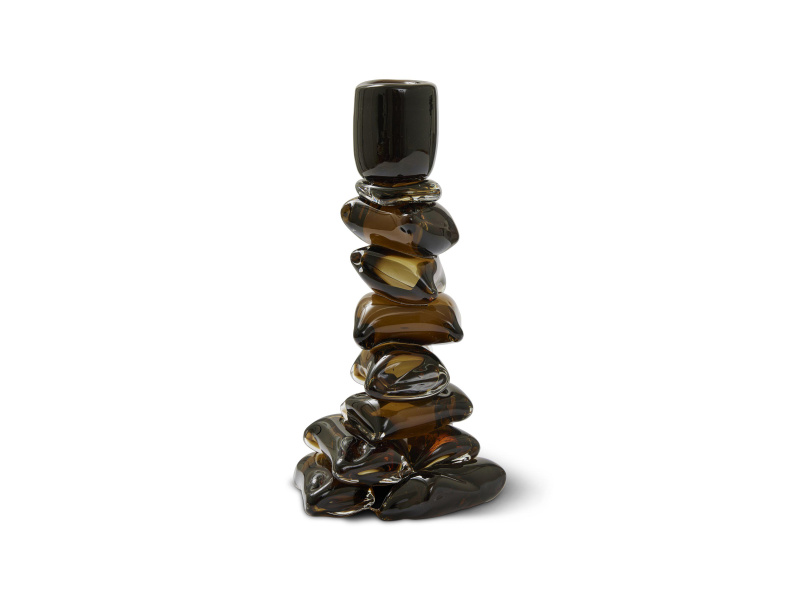 Produktbild på Ljusstake Carmella Brun 12x22 i färgen brun tillverkad av Glas från Jakobsdals.