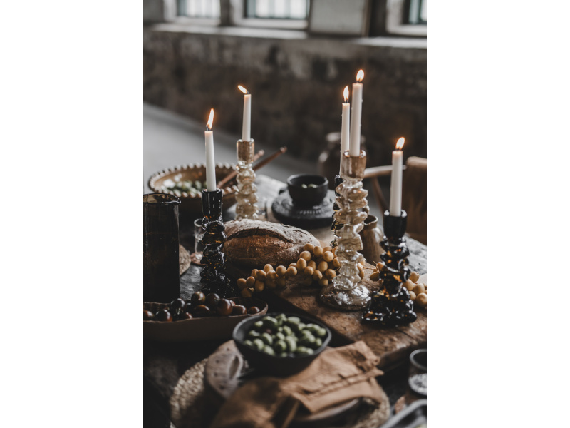 Produktbild på Ljusstake Carmella Brun 12x22 i färgen brun tillverkad av Glas från Jakobsdals.