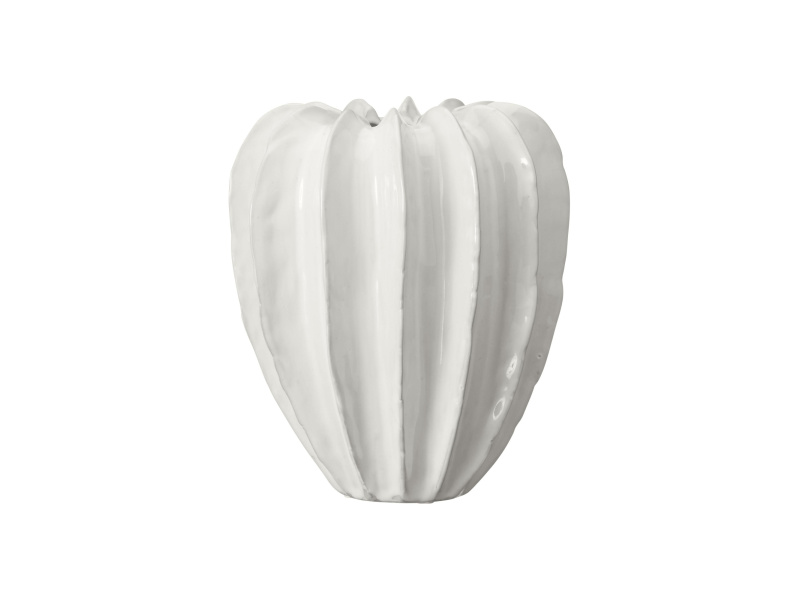 Produktbild på Vas Lillian Offwhite 21x23 i färgen offwhite tillverkad av Stengods från Wikholm form.