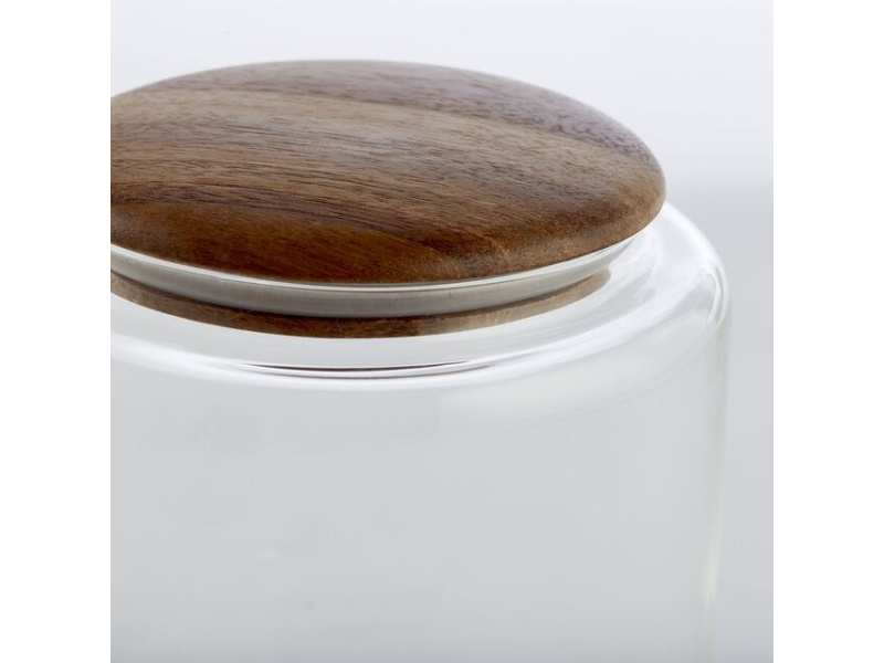 Bild på Glasburk Cristella i färgerna glas och brun tillverkad av Glas och Trä från Lene Bjerre.