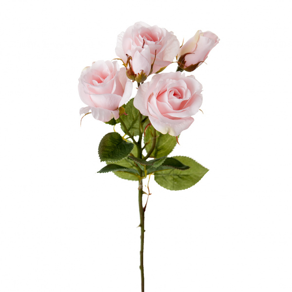 Bild på konstväxt ros med rosa blommor.