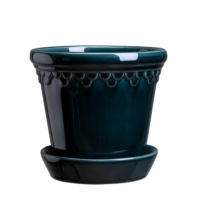 Inspirerande bild på Kruka Copenhagen Glaserad Petroleum blå 14x12 i färgen petroleum blå tillverkad av Keramik från Bergs Potter. Produktbild på Kruka Copenhagen Glaserad Petroleum blå 14x12 i färgen petroleum blå tillverkad av Keramik från Bergs Potter.