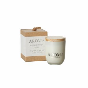Aroma Doftljus Persian orange & cassis L Frilagd  mot vit bakgrund.